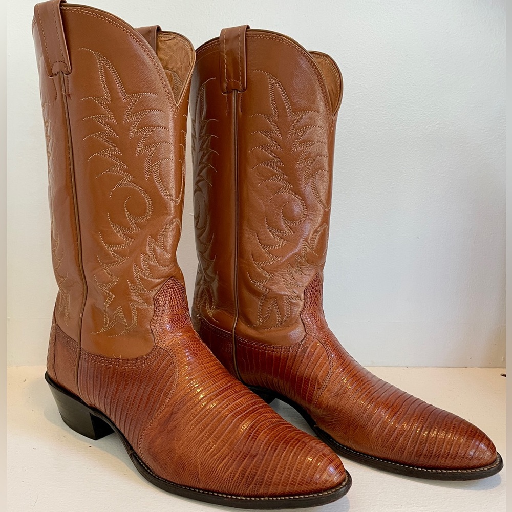 Nocona Men’s Leather Cowboy Boots - Light Brown